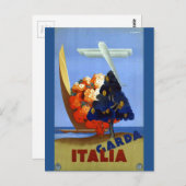Vintage Garda Italië Air Travel Briefkaart (Voorkant / Achterkant)