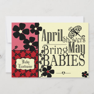 Vintage Garden Baby shower Kaart