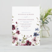 Vintage Garden Floral Faire-part de mariage (Debout devant)