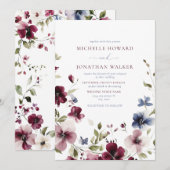 Vintage Garden Floral Faire-part de mariage (Devant / Derrière)