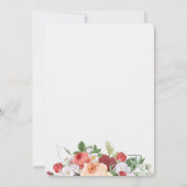 Vintage Garden Floral Faire-part de mariage (Dos)