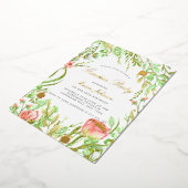 Vintage Garden Party Anniversaire Invitation Or (Rotation)