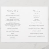 Vintage Garden Roses - programme de mariage (Dos)