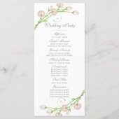 Vintage Garden Roses programme de mariage (Dos)