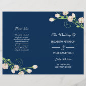 Vintage Garden Roses - programme de mariage (Devant)