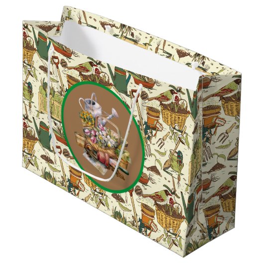 Vintage Gardener Groot Cadeauzakje (Voorkant Gekanteld)