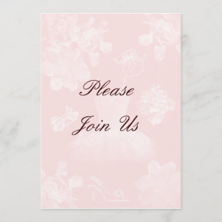 Vintage Gardenia Bridal Shower Kaart