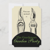 VINTAGE Gardening Tools Invitation à une partie de (Devant)