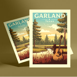 Vintage Garland Texas Briefkaart