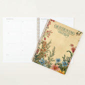 Vintage Gartenarbeit Blumen Gartenplaner Kalender Planner (Display)