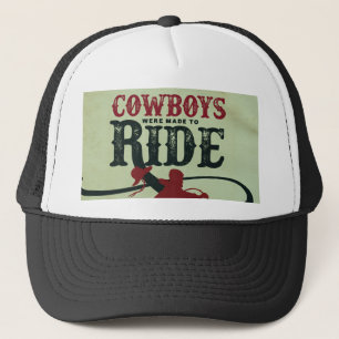 Vintage Gay Cowboy White & Black Trucker Hat Pet