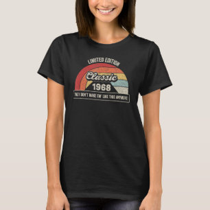 Vintage geboren in 1968 54e verjaardag 54 jaar oud t-shirt