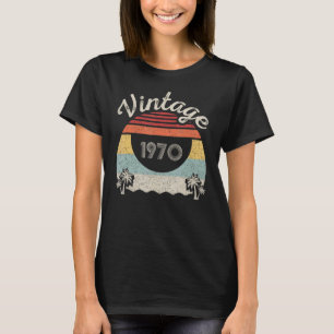 Vintage geboren in 1970 52e verjaardag 52 jaar oud t-shirt