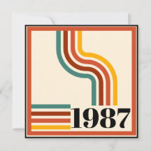 Vintage Geboren in 1987 Retro Streep 40e Verjaarda