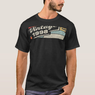 Vintage geboren in 1998 24e verjaardag 24 jaar oud t-shirt
