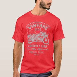 Vintage geboren in 1999 Motorfiets, rijders Cla T-shirt