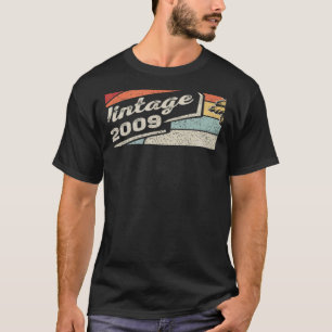 Vintage geboren in 2009 13e verjaardag 13 jaar oud t-shirt