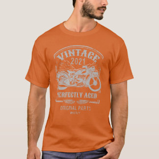Vintage geboren in 2021 motorfiets, rijders Cla T-shirt