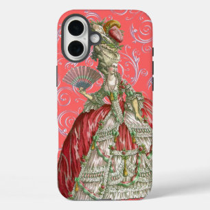 Vintage gebustled vrouw iPhone 16 plus hoesje
