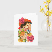 Vintage Geheime Valentijn Kaart (Gele Bloem)