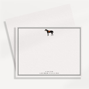 Vintage geïnspireerde equestrie paard notitiekaart kaart