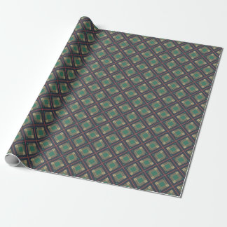 Vintage geïnspireerde stoffige turquoise en cranbe cadeaupapier