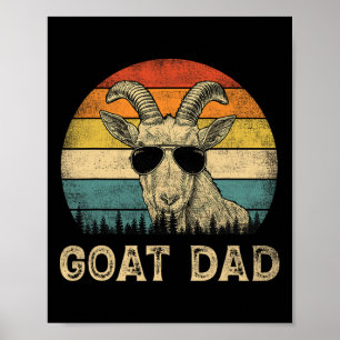 Vintage Geit Papa Geit Liefhebbers Vader Vaderdag Poster
