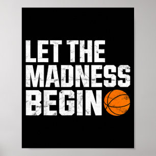 Vintage gek maart basketbal liefhebbers squad poster