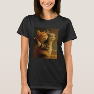 Vintage Gekke Kat Grappige Kitten Titanic Meme Par T-shirt