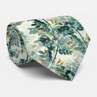 Vintage gele lederen Plant Stropdas