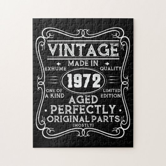 Vintage gemaakt in 1972 Retro Classic Legpuzzel (Verticaal)