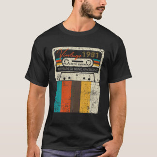 Vintage gemaakt in 1981 40e dag geeft 40 quarantai t-shirt