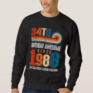Vintage gemaakt in 1988 34e verjaardag De legende  Trui