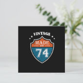 Vintage gemaakt op 74.1974 kaart (Staand voorkant)