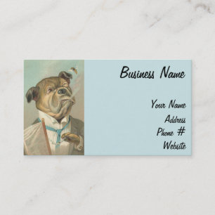 Vintage Gentleman Dog Visitekaartje