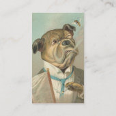 Vintage Gentleman Dog Visitekaartje (Achterkant)