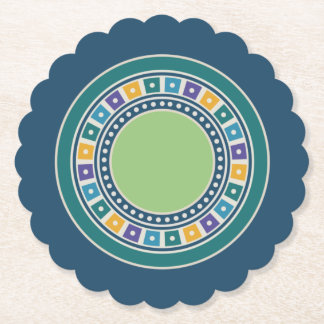 Vintage geometrie patroon onderzetters