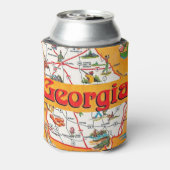 Vintage Georgia Map Blikjeskoeler (Blikje Achterkant)