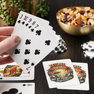 Vintage Gepensioneerd 2026 niet Mijn Probleem Meer Pokerkaarten