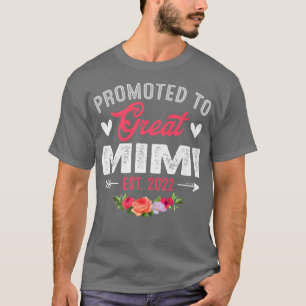 Vintage gepromoot naar Mimi 2022 Retro New Mam Gra T-shirt