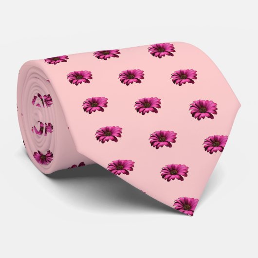 Vintage Gerber Daisy Wedding Stropdas (Opgerold)