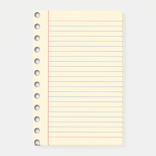 Vintage gereguleerd papier post-it® notes (Voorkant)