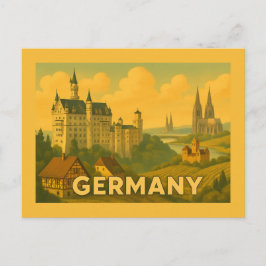 Vintage German Landmarks Briefkaart