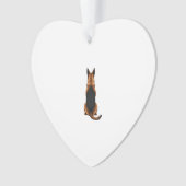 Vintage German Shepherd Back View Dog Illustration (devant)