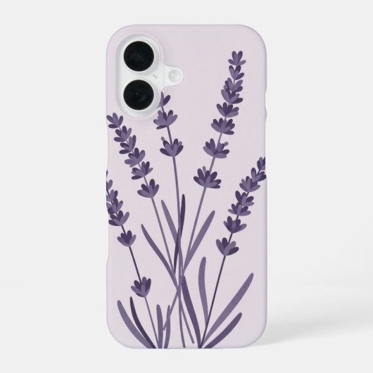 Vintage gestileerde lavendel iPhone 16 hoesje (Achterkant)