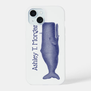 Vintage gestileerde walvis uit de 19e eeuw #1 in b iPhone 15 hoesje