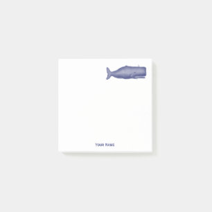 Vintage gestileerde walvis uit de 19e eeuw #1 in b post-it® notes