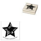 Vintage gestructureerde ster met verbleekte afwerk 	rubberstempel (Gestempeld)