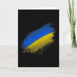 Vintage Gewassen Oekraïense Vlag Minimalistisch Oe Kaart