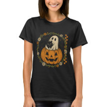 Vintage Ghost Cat Pumpkin | Cute Halloween